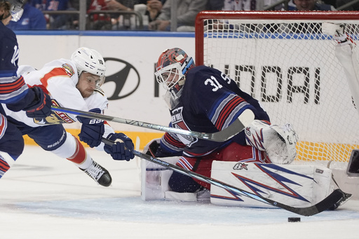 Bobrovsky achieves 400th career victory as Panthers defeat Rangers 3-1 in Eastern Conference Finals rematch