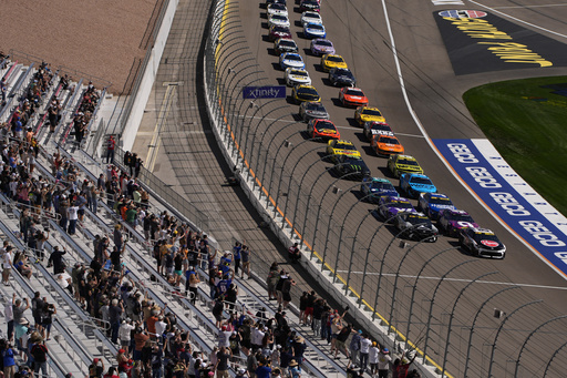 Tyler Reddick flips his vehicle during the inaugural race of NASCAR’s playoff semifinals.