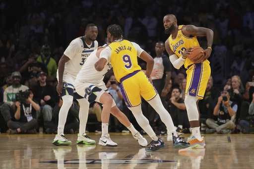 LeBron and Bronny James achieve a historic milestone as they play together in Lakers’ 110-103 victory against Minnesota.