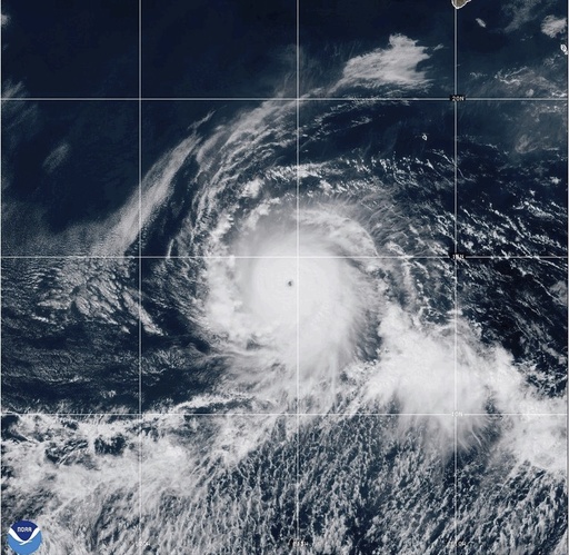 Hurricane Kristy escalates to a Category 5 intensity in the Pacific region.