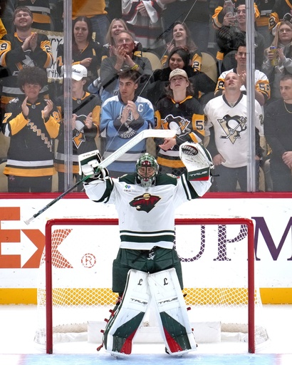 Marc-Andre Fleury makes 26 saves to guide Wild to 5-3 victory over Penguins