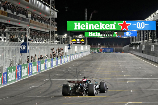 Mercedes secures a 1-2 finish in Las Vegas with Russell and Hamilton.