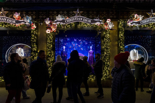 Saks Fifth Avenue in Manhattan revamps its holiday lighting display this season.