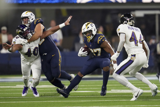 Chargers running back J.K. Dobbins sustains knee injury in matchup with Ravens