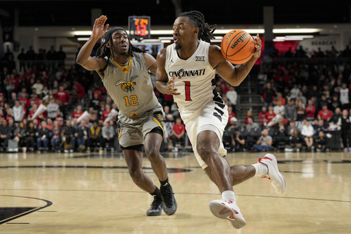 Simas Lukosius nets 16 points as No. 16 Cincinnati advances to 6-0 with a 77-59 victory against Alabama State