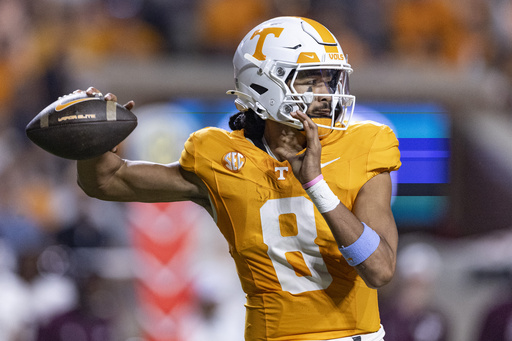 Tennessee quarterback Nico Iamaleava injured late in the first half against Mississippi State and did not come back for the third quarter.