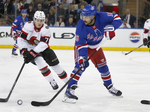 Rangers top Senators 2-1 with goals from Panarin and Lafreniere, Shesterkin stopping 40 shots.