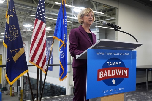 Wisconsin’s Senator Tammy Baldwin, a Democrat, vows to collaborate with Trump and emphasizes the need for unity.