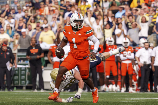 Cam Ward and Kyle McCord star in a quarterback matchup as No. 8 Miami faces Syracuse.