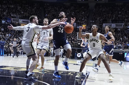 Braden Smith nets 22 points and nearly records a double-double as No. 13 Purdue defeats Yale 92-84.