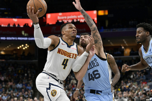 Nuggets player Russell Westbrook achieves 200th career triple-double during victory against Grizzlies