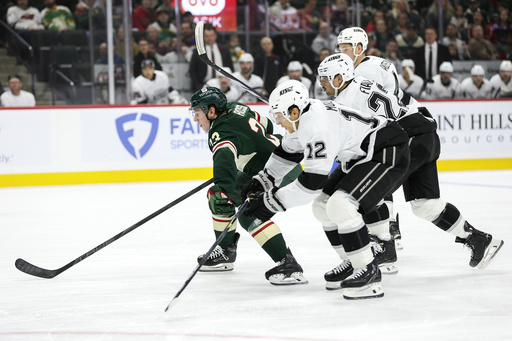 Lewis netted a pair of goals as the Kings secured a 5-1 victory against the Wild.