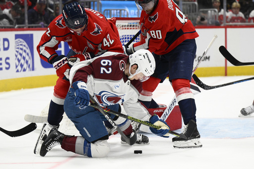 Wood leads Avalanche to victory against Capitals without Ovechkin, 2-1