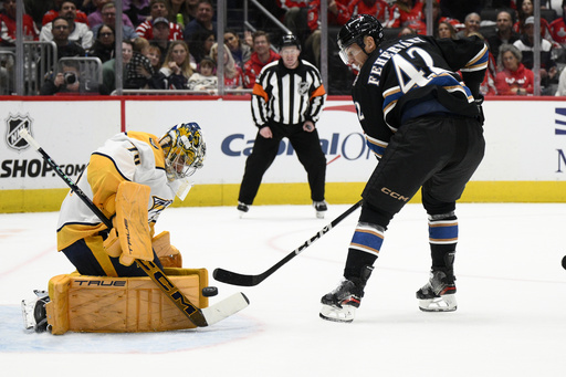 Ovechkin nets his 861st career goal while the Capitals deal another defeat to the faltering Predators.