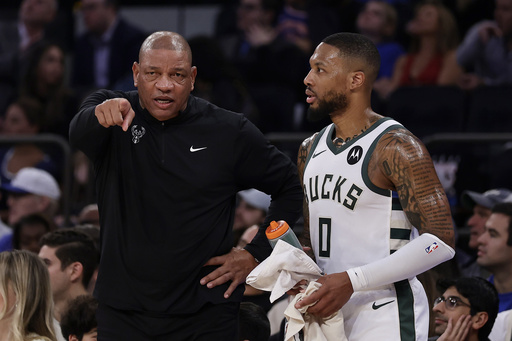 Damian Lillard of the Bucks is sidelined for Tuesday’s game versus the Raptors due to concussion protocol.