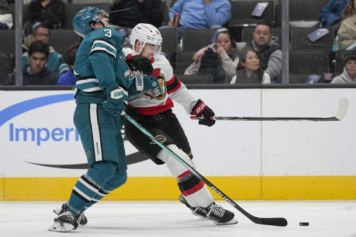 Gaudette nets decisive goal as Senators triumph over Sharks 4-3 despite just 11 shots on target.