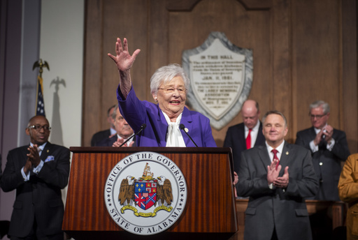 Alabama Governor Kay Ivey receives dehydration treatment during campaign event