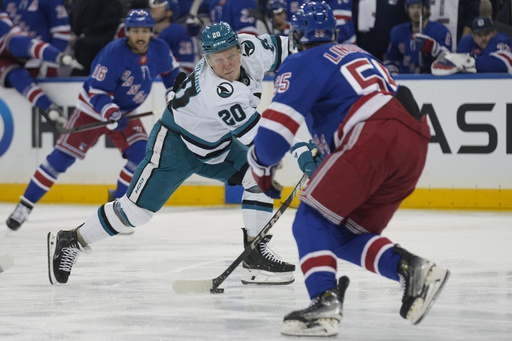 Rangers secure 3-2 victory over Sharks with second-period goals from Zibanejad, Vesey, and Trocheck