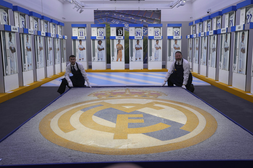 Auction of lockers belonging to Real Madrid legends Ronaldo, Beckham, and others