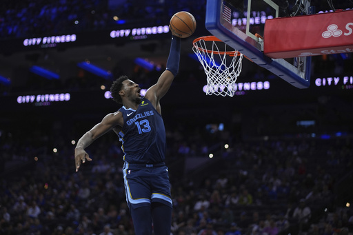 Jaren Jackson Jr. leads the Grizzlies to a 124-107 win against the 76ers with 27 points.