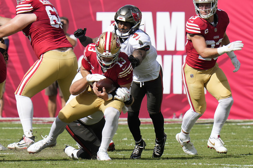 Moody overlooks three missed field goals as 49ers edge Buccaneers 23-20 in McCaffrey’s first game of the season.