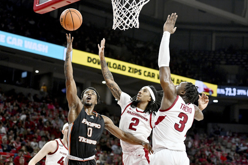 Adou Thiero nets 23 points in No. 20 Arkansas’ 91-72 victory over Pacific