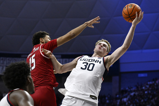 Karaban shines with versatile performance as No. 3 UConn defeats Sacred Heart 92-56 in their first game of the season.