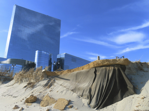 Casinos claim the arrival of sand for Atlantic City’s dwindling beaches is a welcome improvement, even if delayed.