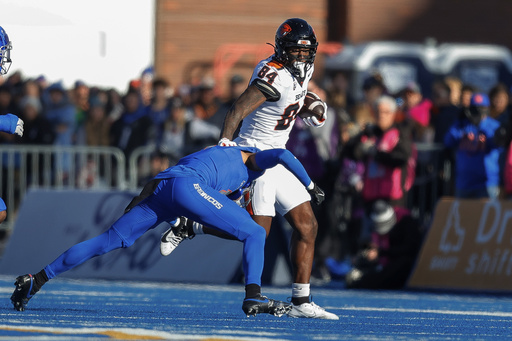 Ashton Jeanty accumulates 226 rushing yards, leading Boise State to a 34-18 victory over Oregon State.