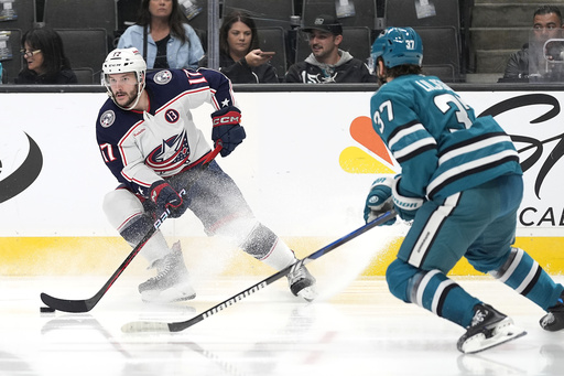 Celebrini makes comeback from injury as Wennberg nets overtime winner, propelling Sharks past Blue Jackets 2-1