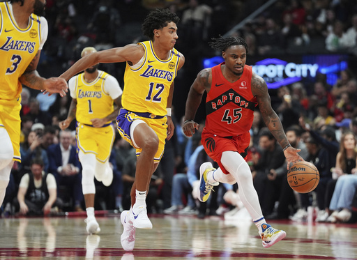 Davis nets career-best 38 points as Lakers secure 131-125 victory over Raptors, achieving their first away win of the season.