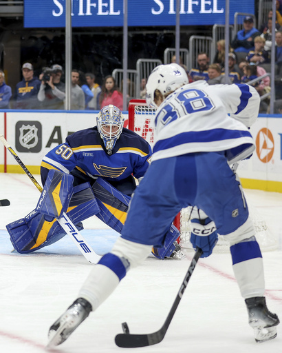 Blues secure 3-2 victory over Lightning despite Dylan Holloway’s injury setback