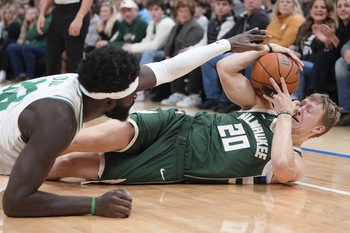 Jayson Tatum nets 23 points in the second half, leading Celtics to a 113-107 win against struggling Bucks