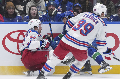 Zibanejad scores 2 points in Rangers’ 4-3 victory over Canucks