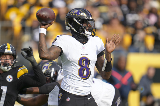 Ravens’ Jackson and NFL’s leading offense fall short against AFC North foe Steelers once more