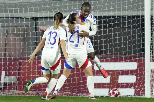 Melchie Dumornay of Lyon nets stunning long-range goal from midfield in Women’s Champions League clash