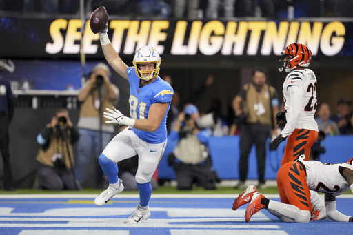 Chargers secure 34-27 victory against Bengals with Dobbins’ late touchdown after nearly losing 21-point advantage.