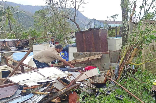 Recent typhoon strikes the Philippines, leading to tidal waves and displacing nearly 400,000 residents.