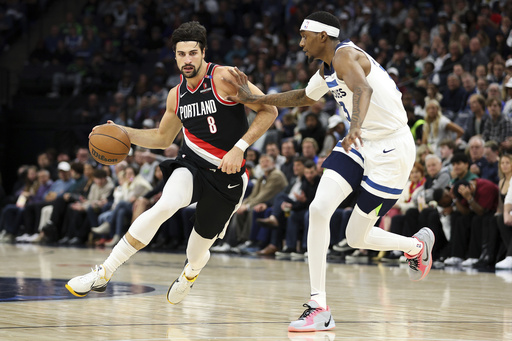 Edwards nails 9 three-pointers in Timberwolves’ decisive 127-102 victory over Trail Blazers