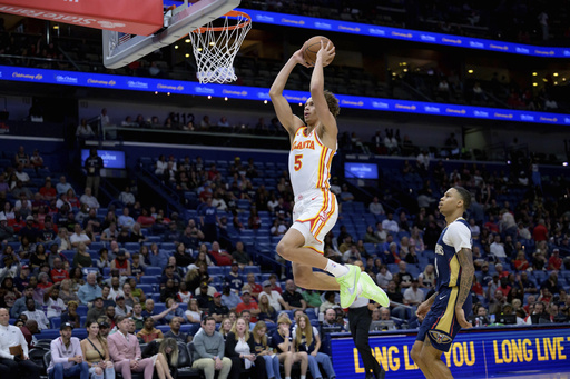 Dyson Daniels refutes claims of mimicking a gun gesture during 3-point celebration in Pelicans victory over Hawks.