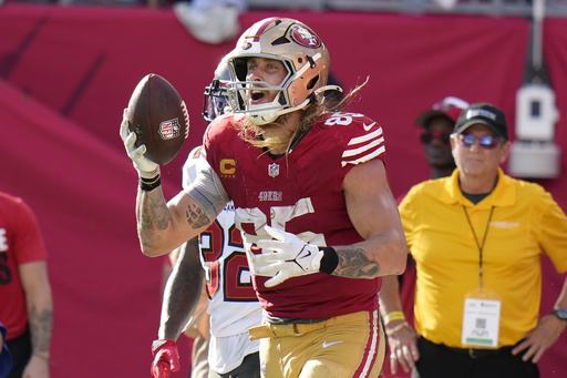 49ers Tight End George Kittle sidelined due to hamstring injury in Seahawks matchup