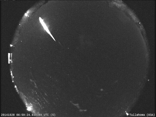 The Taurid meteor shower reaches its peak in November, with a one-week interval.