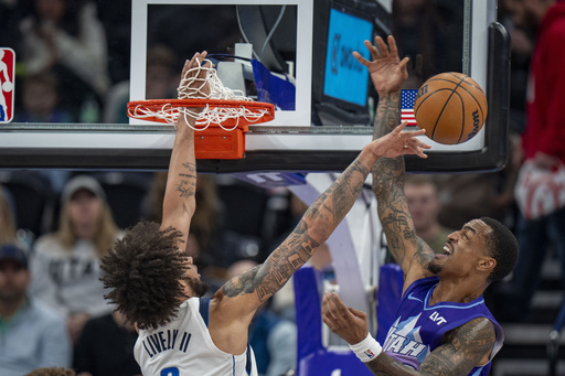 John Collins’ late-game dunk propels Jazz to their first home win over Mavericks.