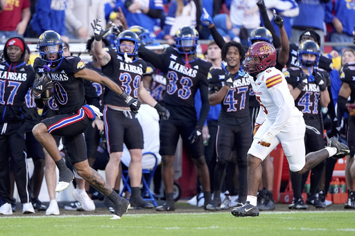 Devin Neal breaks Kansas career rushing records in 45-36 win against No. 17 Cyclones