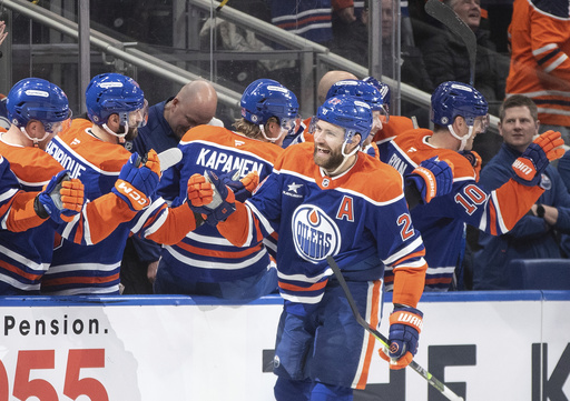 Gaudreau scores twice and adds an assist as Wild triumphs over Oilers 5-3, marking their 5th victory in 7 matches.