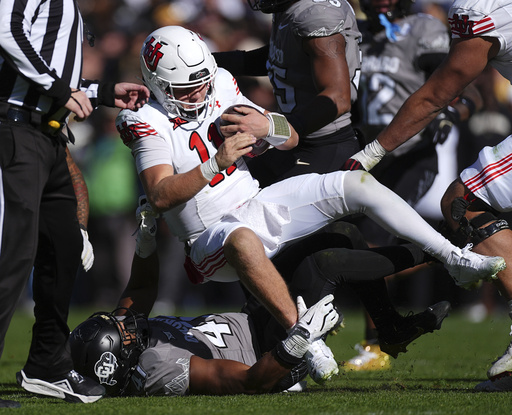 Shedeur Sanders overcomes rough beginning, throws 3 touchdown passes to guide No. 18 Colorado to a 49-24 victory over Utah.