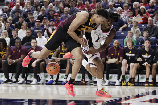 Huff contributes 21 points as No. 6 Gonzaga defeats Arizona State 88-80 with his bench performance.