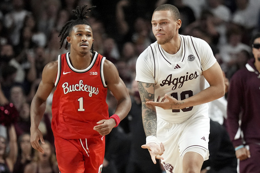 Texas A&M Ranked 23rd Deals First Season Defeat to Buckeyes, Winning 78-64 Against No. 21 Ohio State