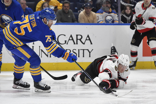 Peterka and Byram net two goals each as Sabres end 3-game losing streak with 5-1 victory against Senators.