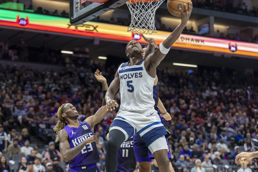 Anthony Edwards of Minnesota penalized $35,000 for inappropriate gesture in Wolves vs. Kings matchup